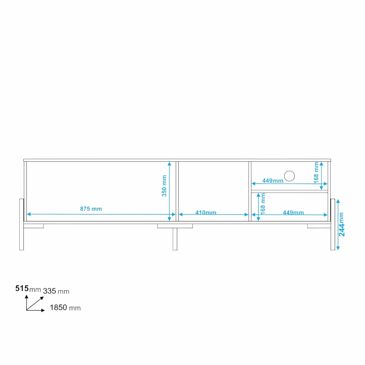Helsinki TV Stand White