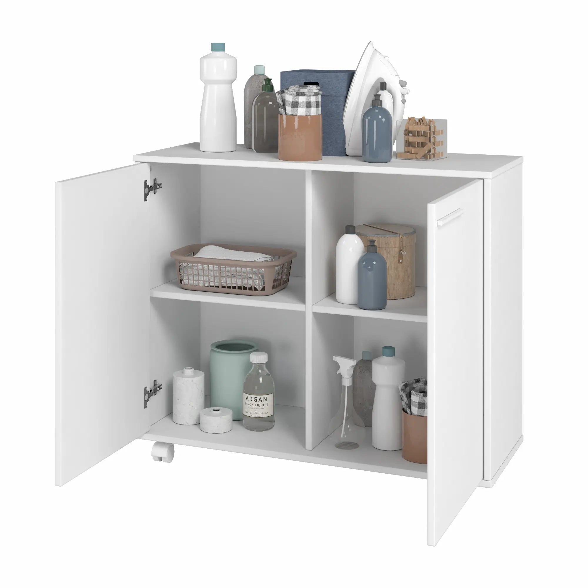 Lismore White Mobile Utility Cabinet