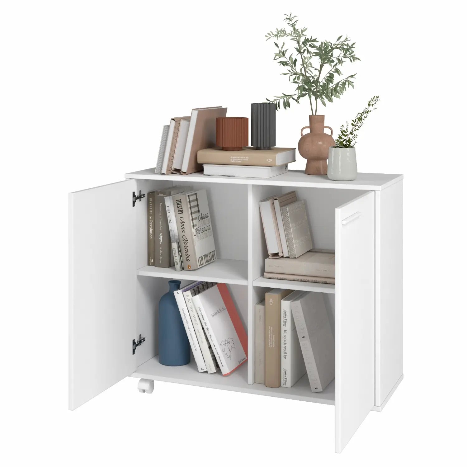 Lismore White Mobile Utility Cabinet