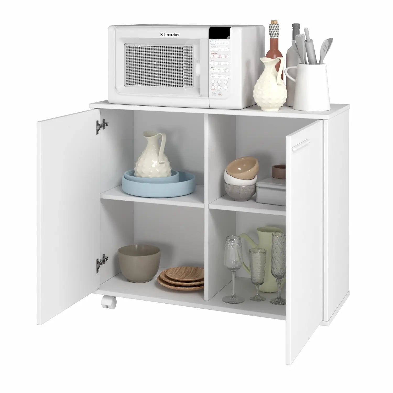 Lismore White Mobile Utility Cabinet