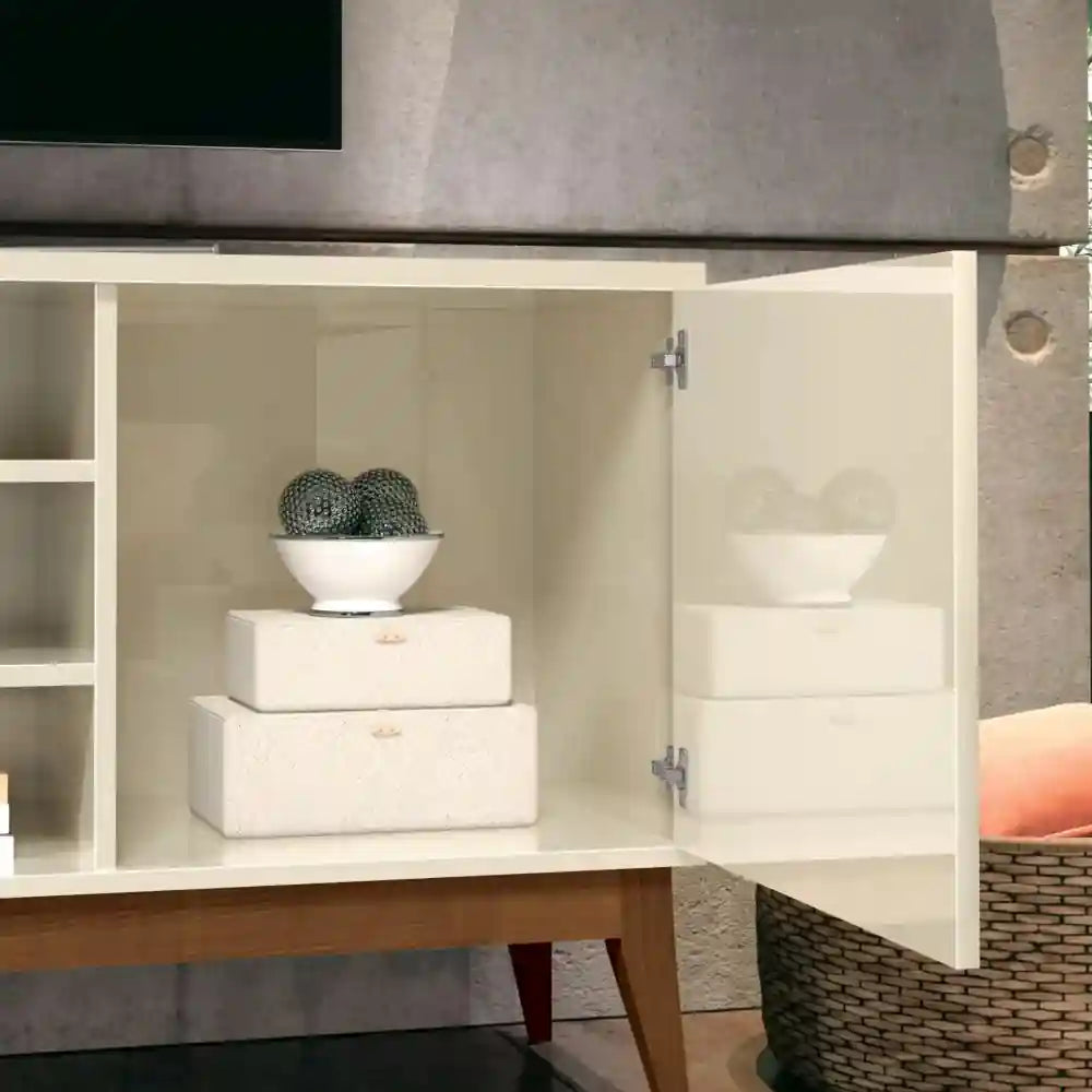 Merlot Off White-Naturale TV Stand