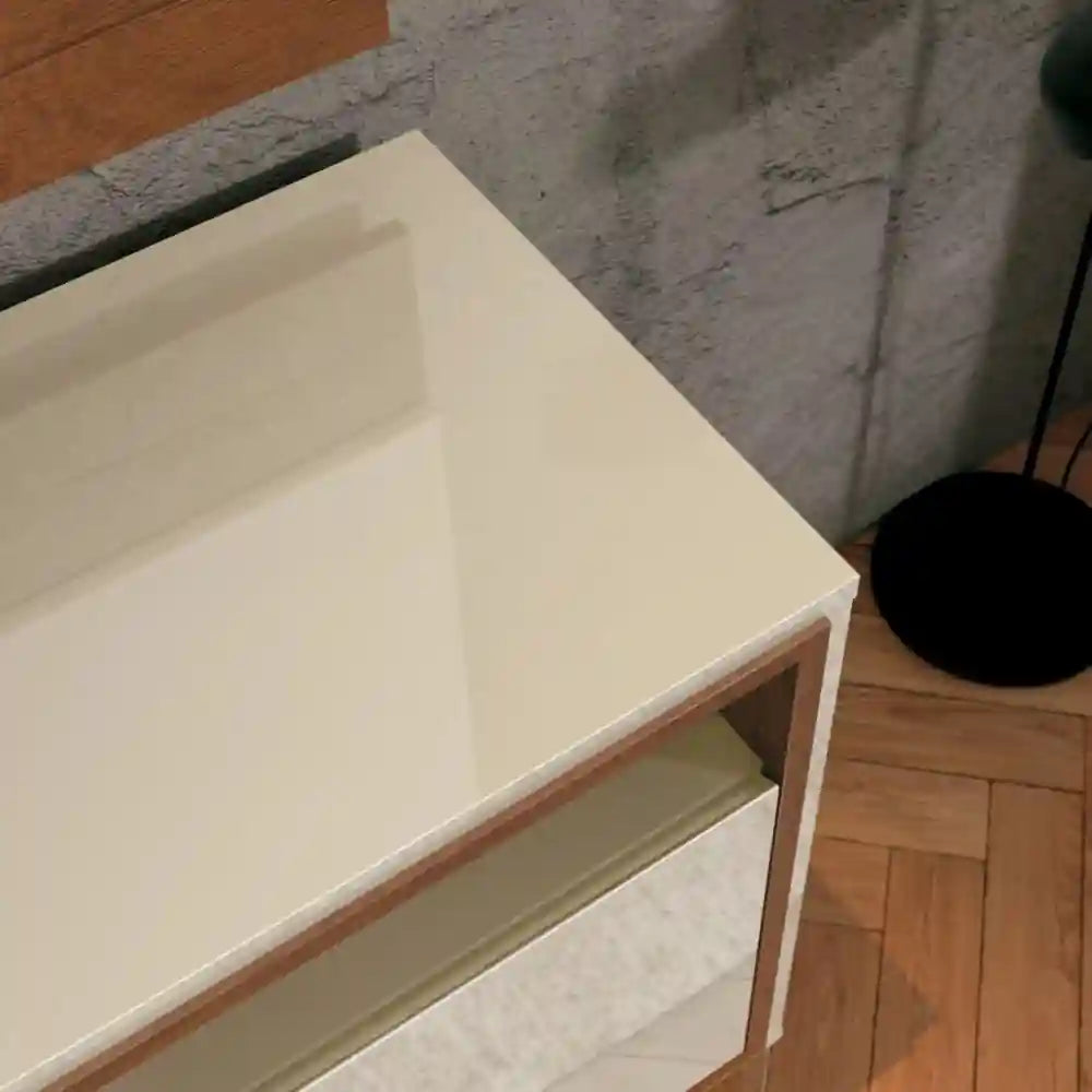 Merlot Off White-Naturale TV Stand
