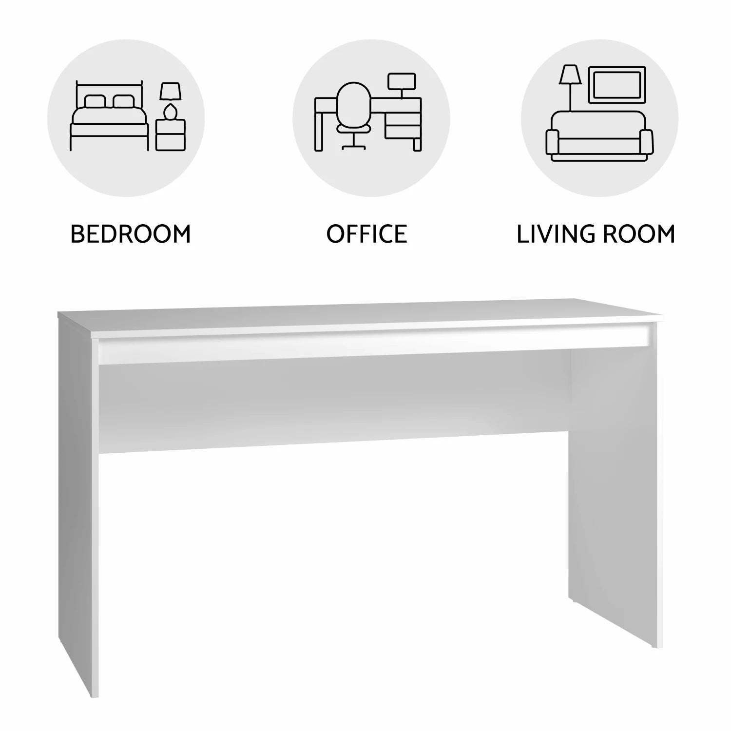 Minimal White Office Desk
