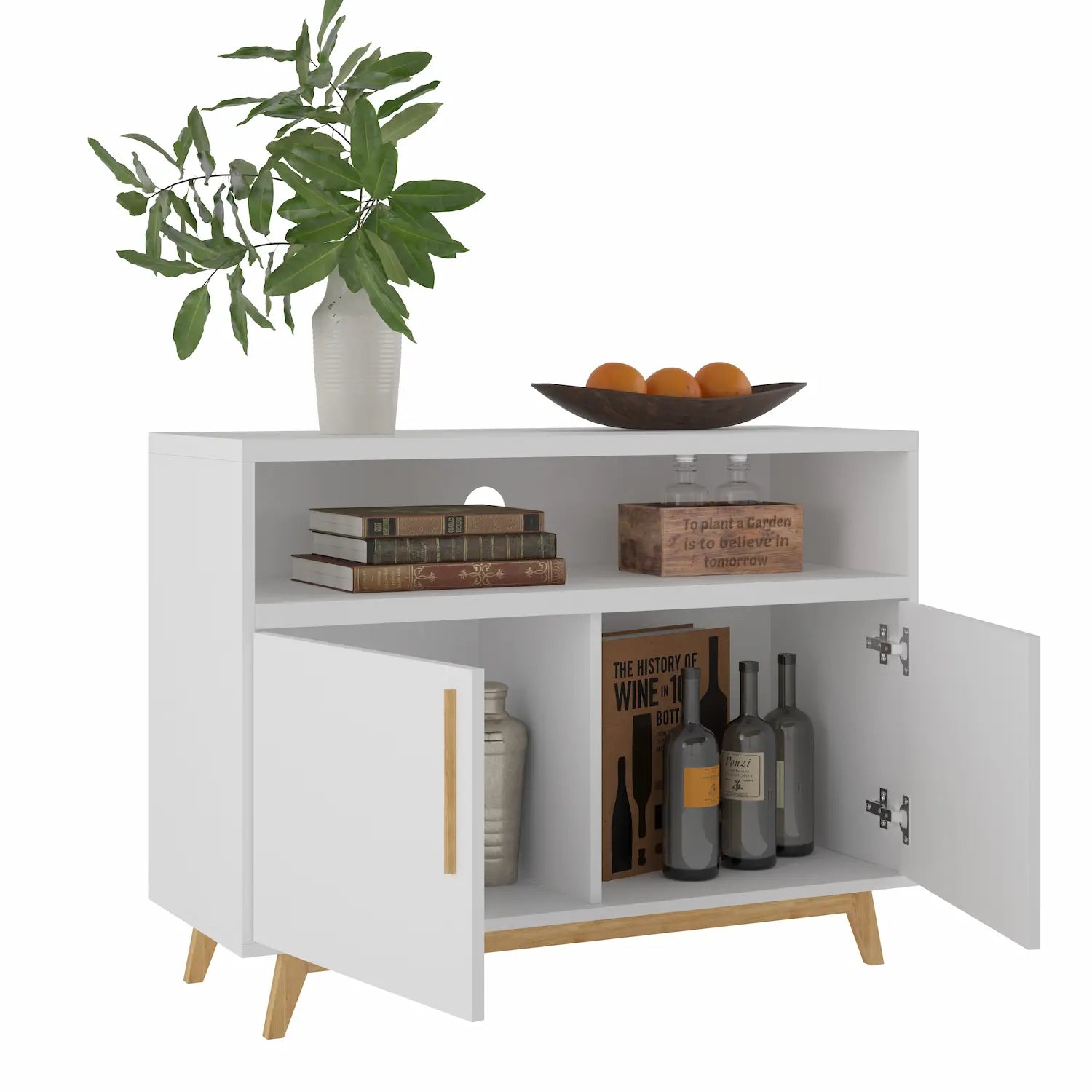 Multi-Room White Storage Cabinet