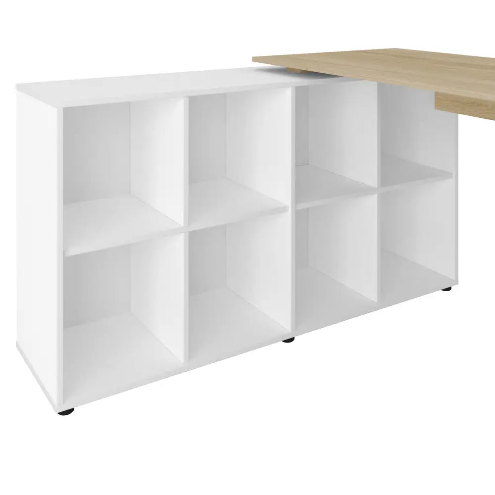 Nero Light Oak-White Office Desk