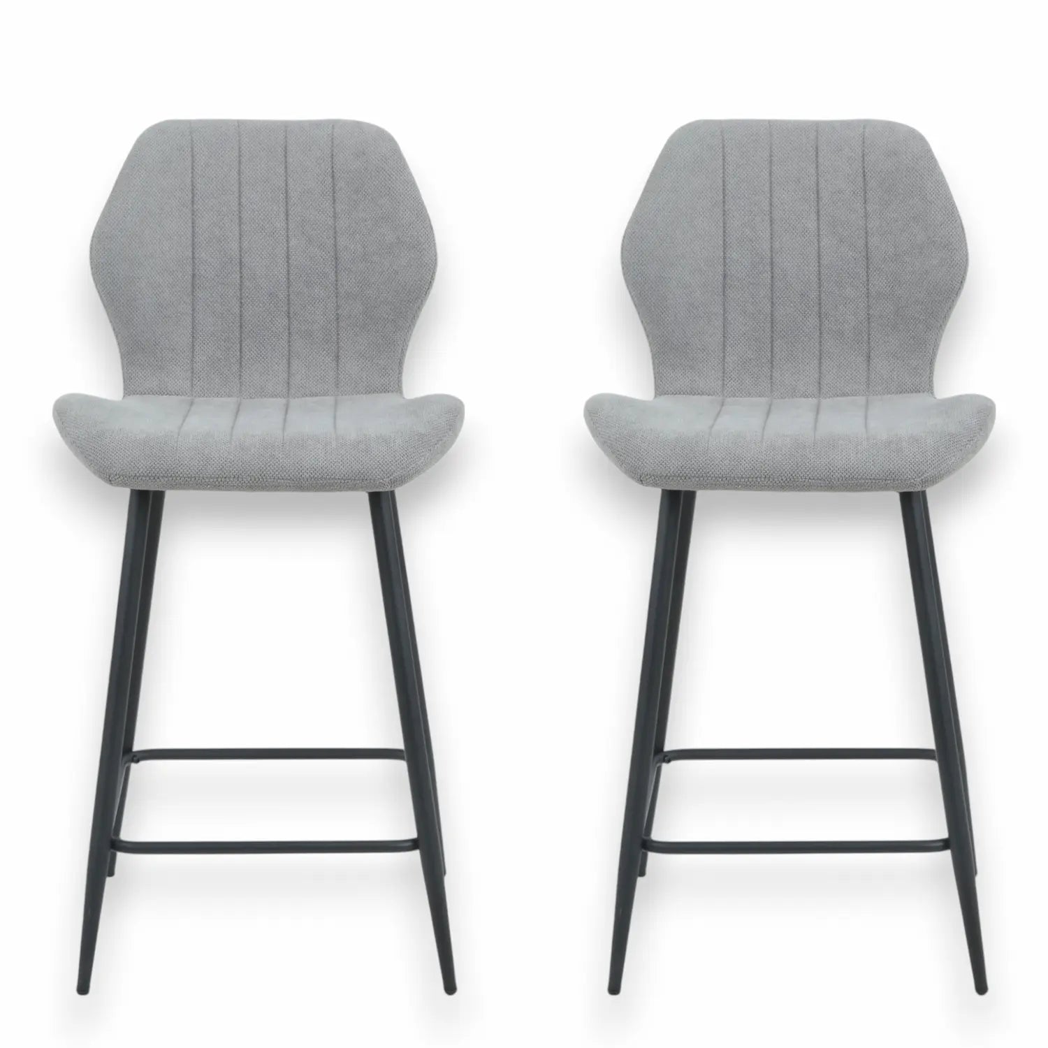 Nordic Bar Chair Grey SET of 2 - Click Furniture