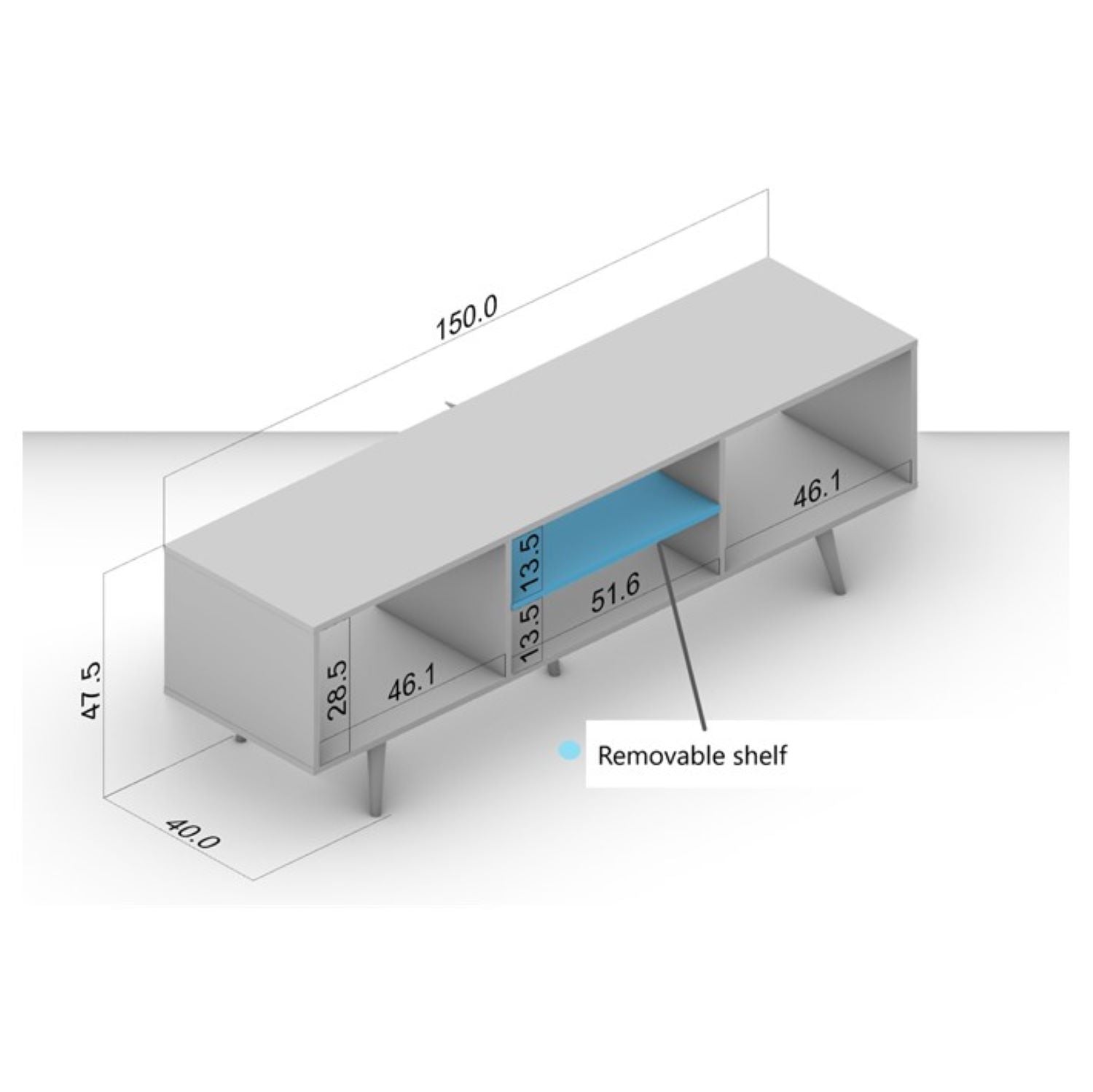 Sammy TV Stand White