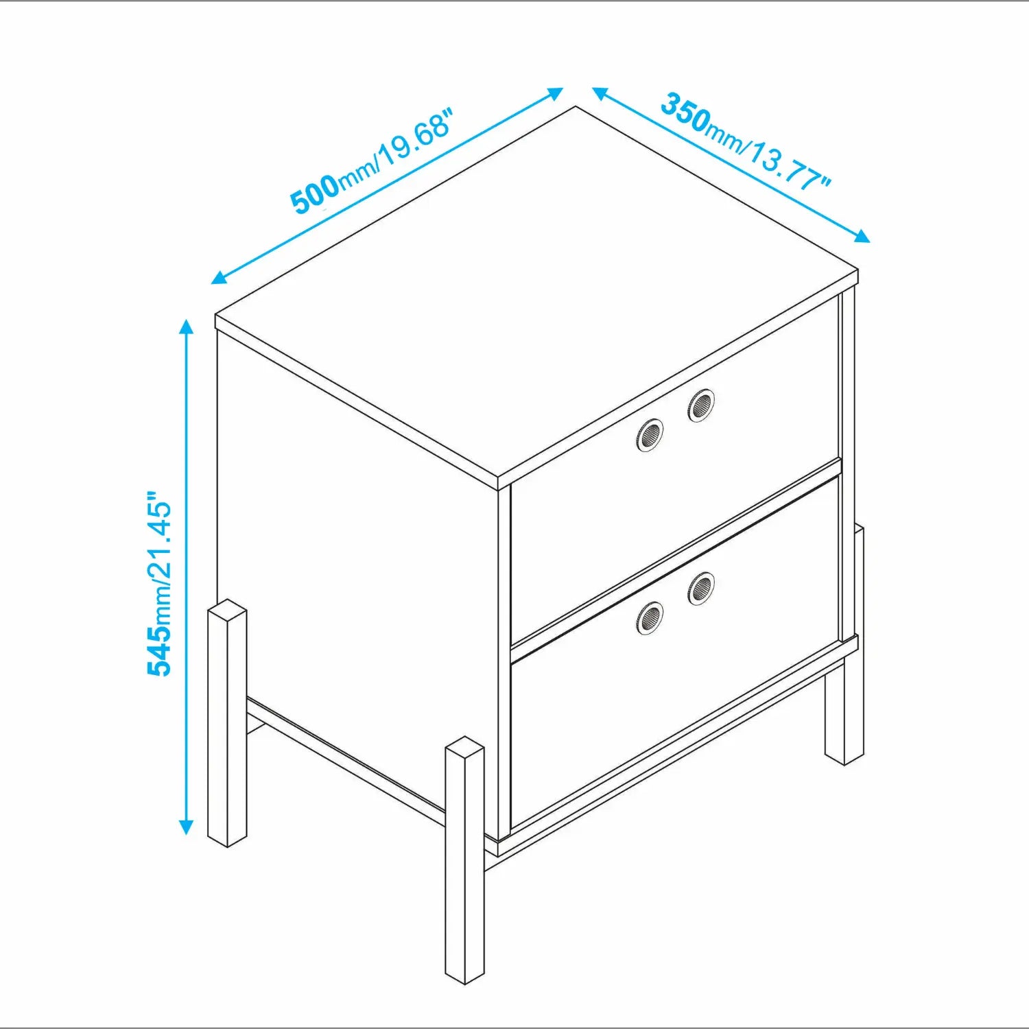 Thisted White Nightstand