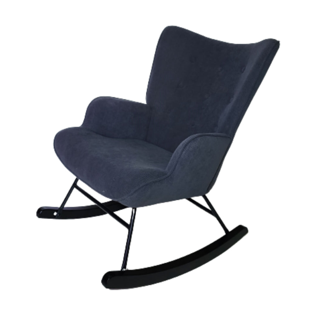 Alysah Rocking Chair Charcoal Grey