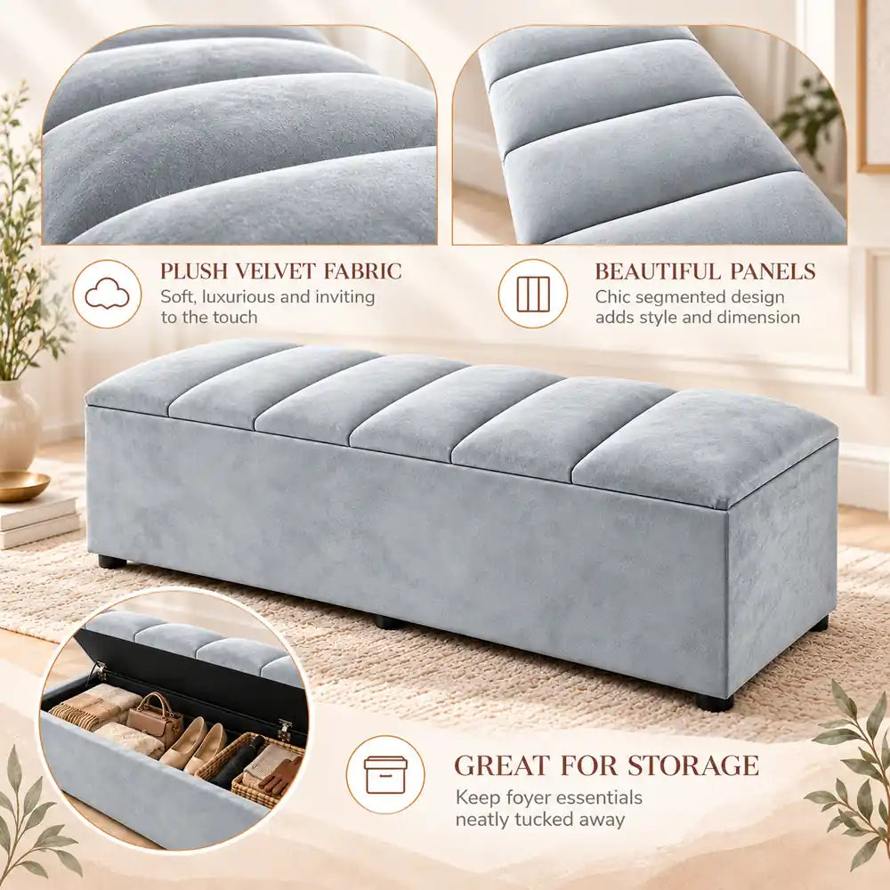 Beth Storage Ottoman Grey