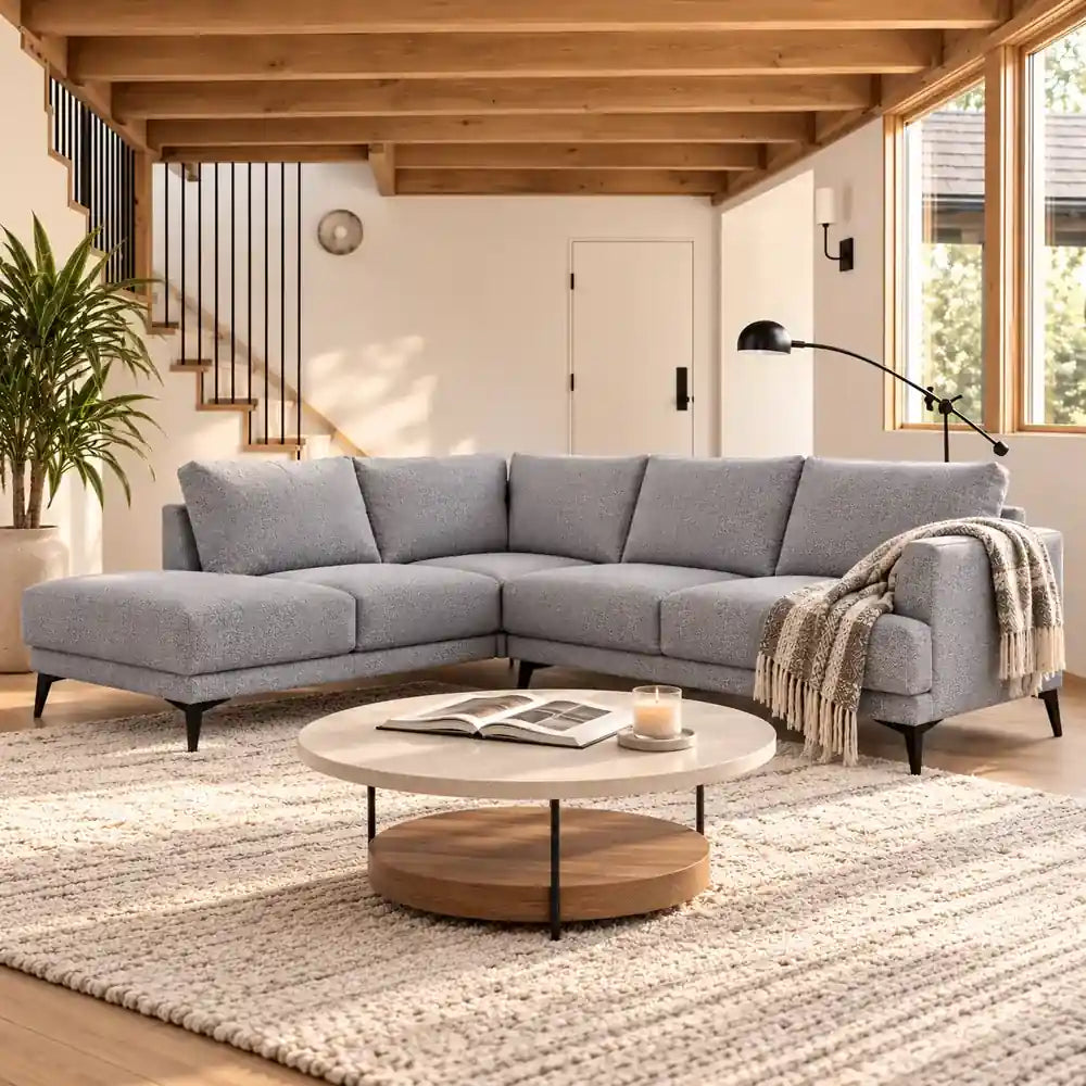 Bianca Corner Couch Grey