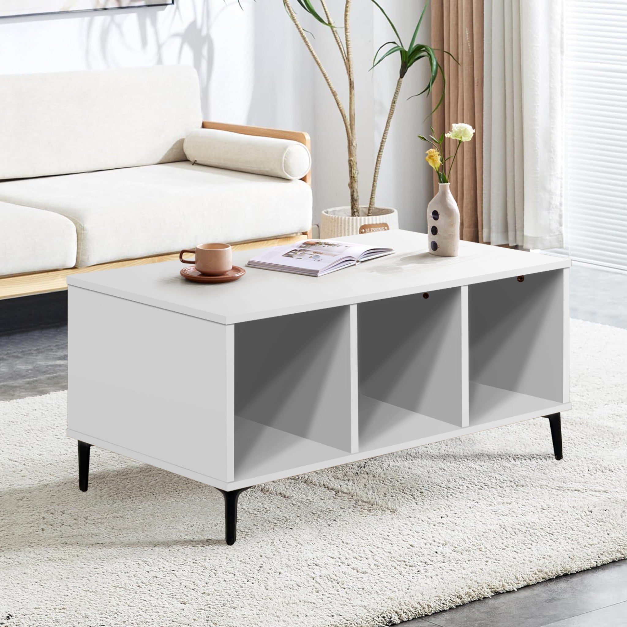 Bria Coffee Table White - Click Furniture