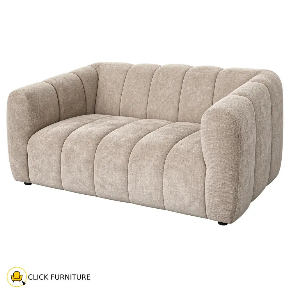 Cloud Slimline 2 Seater Couch Beige