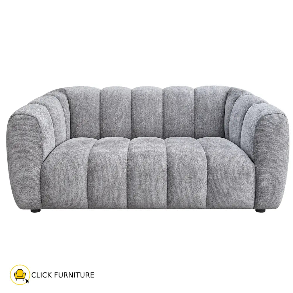 Cloud Slimline 2 Seater Couch Dark Grey