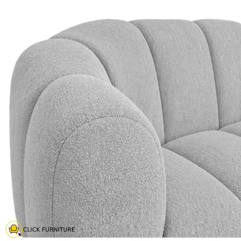 Cloud Slimline 2 Seater Couch Light Grey
