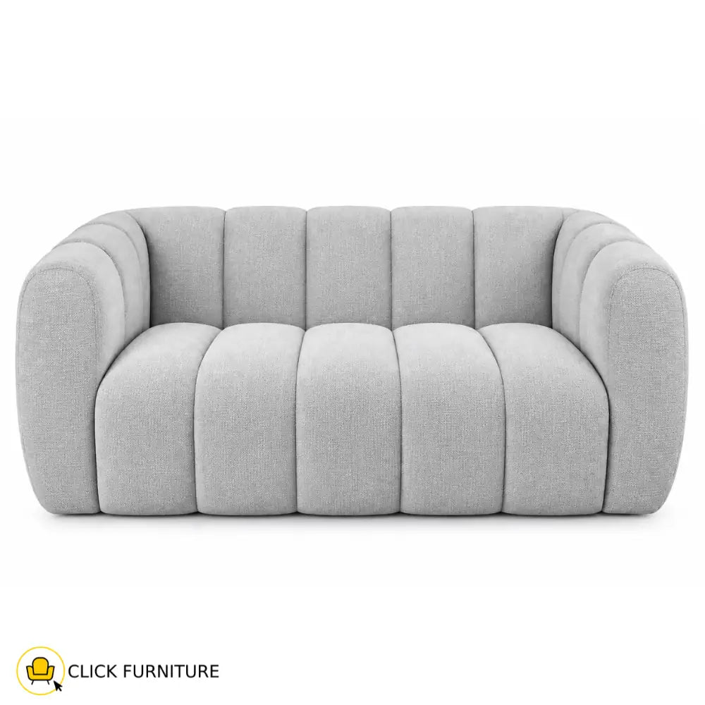 Cloud Slimline 2 Seater Couch Light Grey