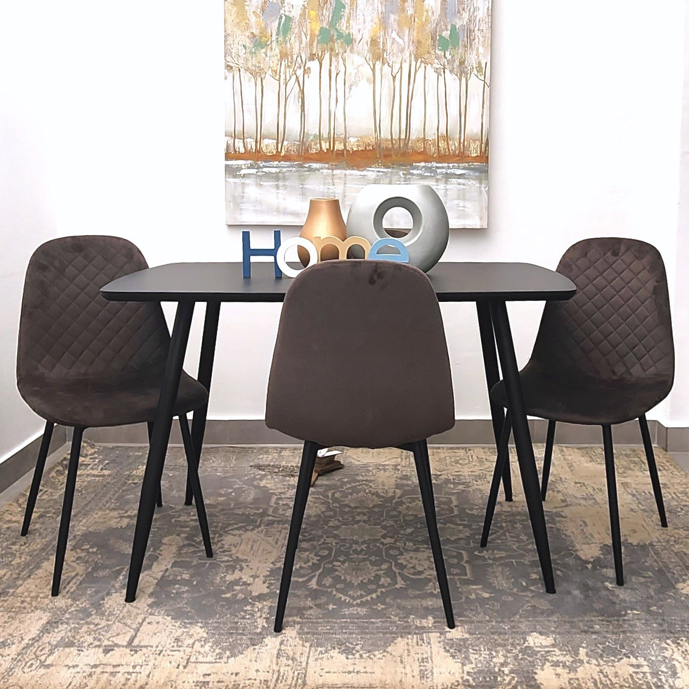 Erika 5pc Dining Set Brown