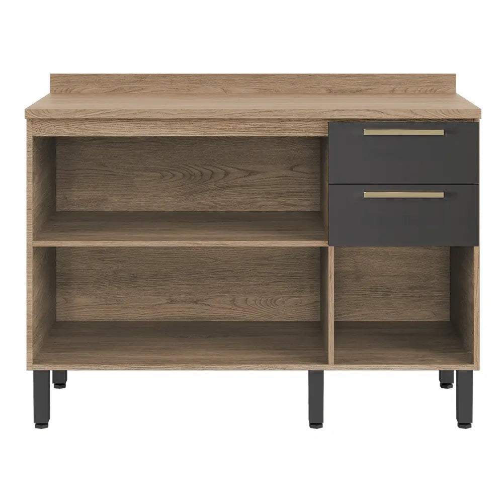 Kitchen 120cm Floor Unit Graphite-Oak