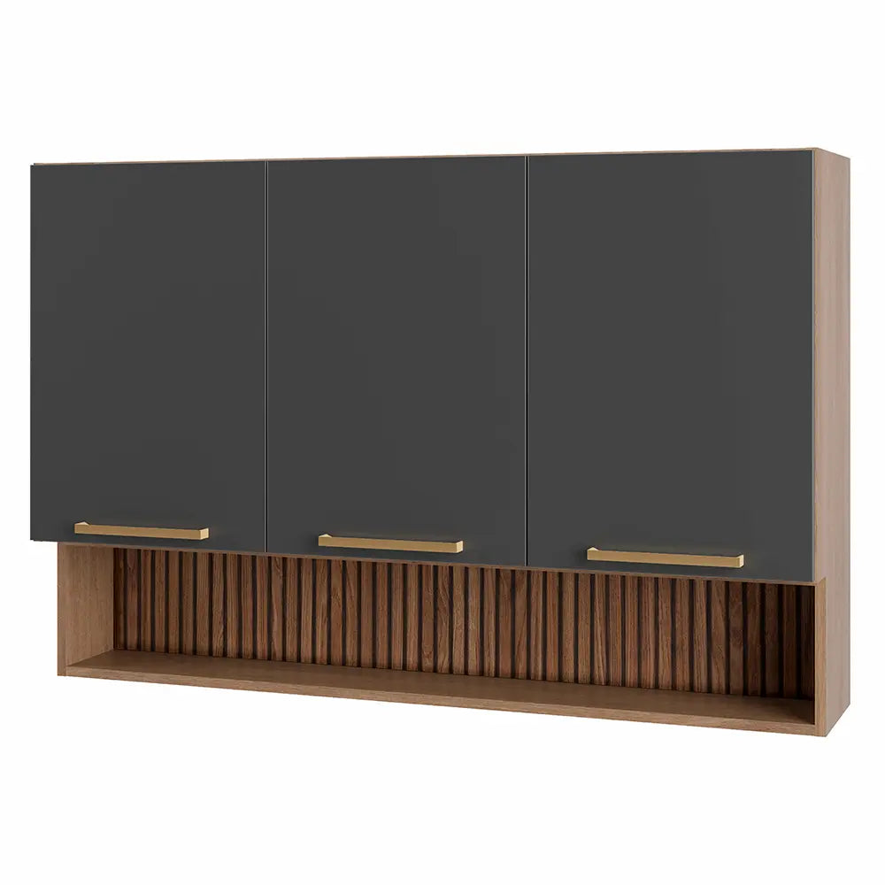 Kitchen 120cm Wall Unit Graphite-Oak
