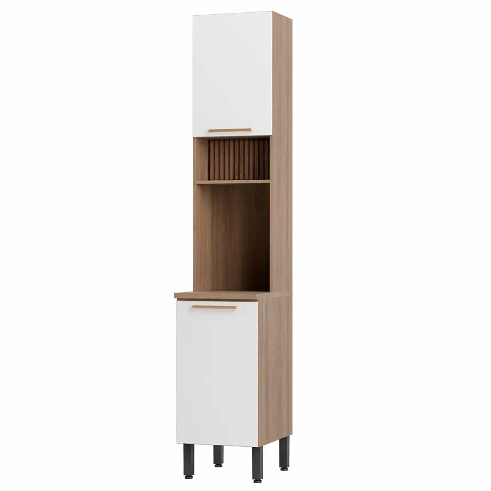 Kitchen 40cm Storage Unit White-Oak