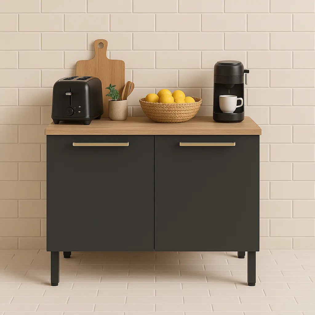 Kitchen 80cm Floor Unit Graphite-Oak