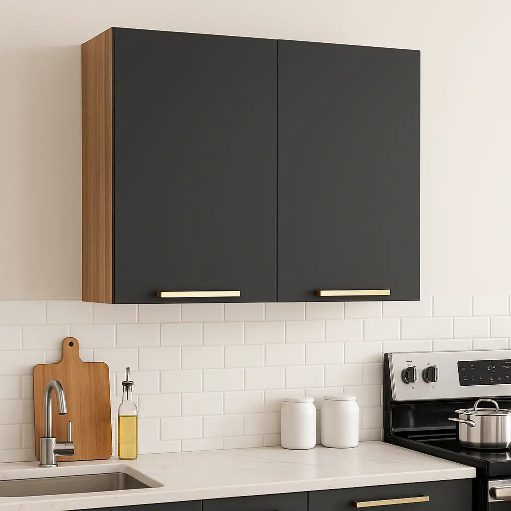 Kitchen 80cm Wall Unit Graphite-Oak