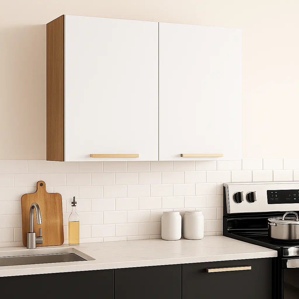 Kitchen 80cm Wall Unit White-Oak