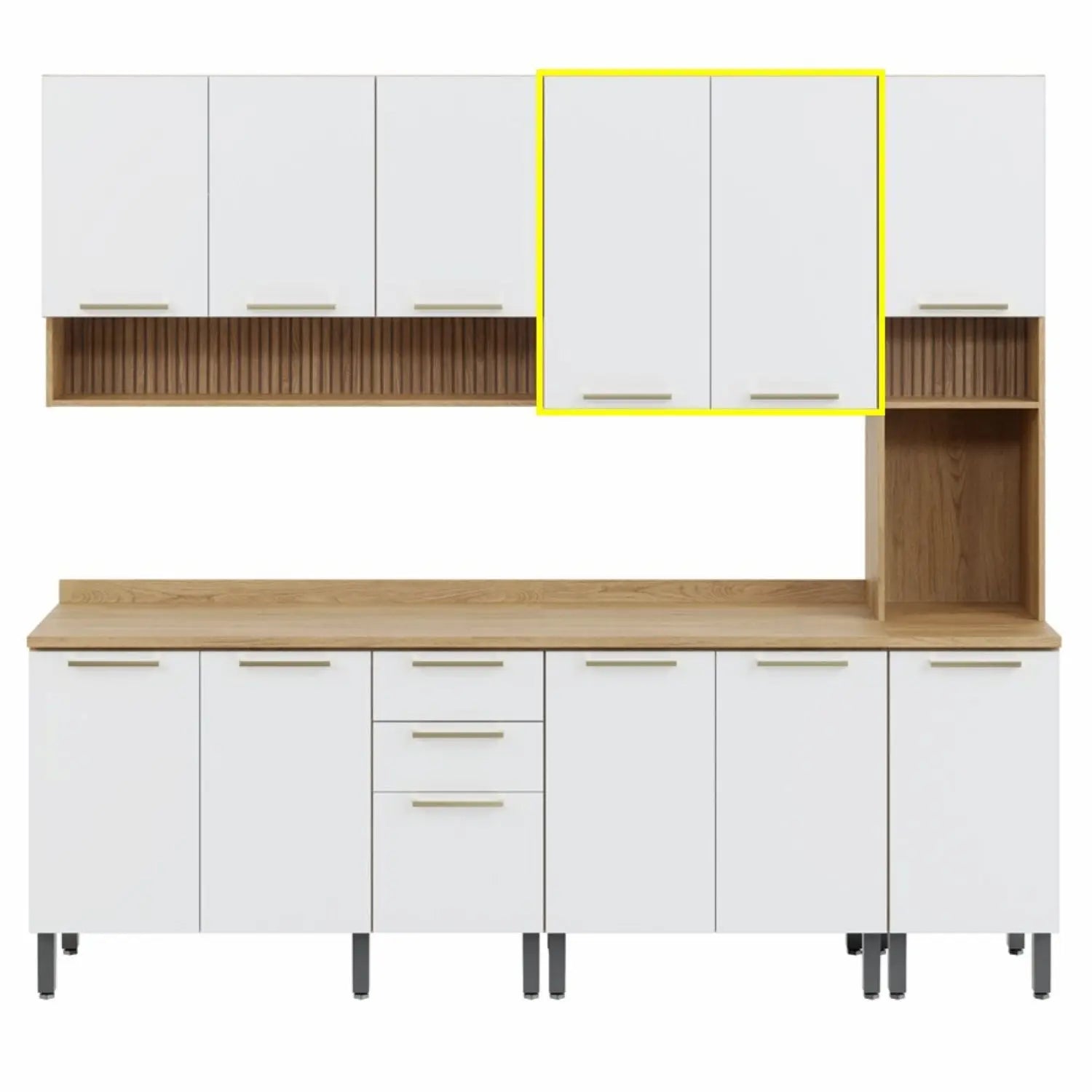Kitchen 80cm Wall Unit White-Oak