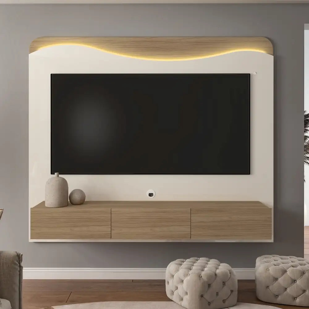 Lumiere TV Panel Oak-Off White