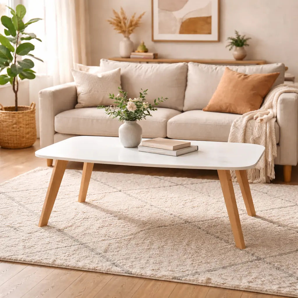 Mina White Coffee Table