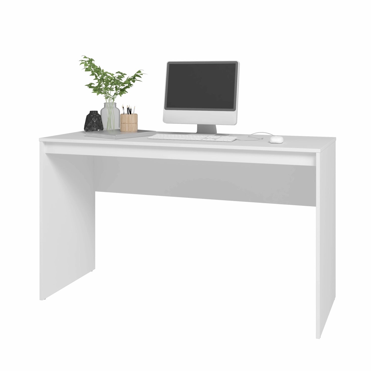 Minimal White Office Desk