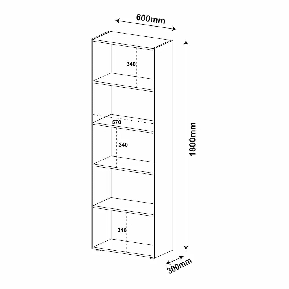 Multy Bookcase Mint - Click Furniture