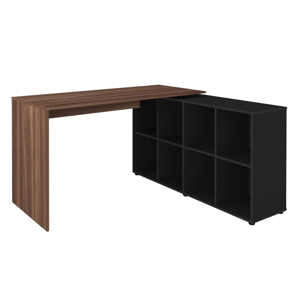Nero Walnut Brown-Black Office Desk