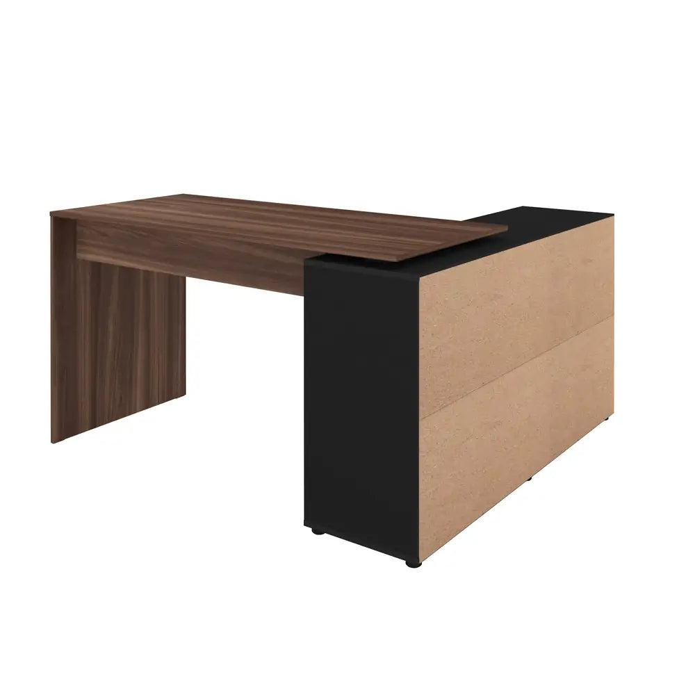 Nero Walnut Brown-Black Office Desk