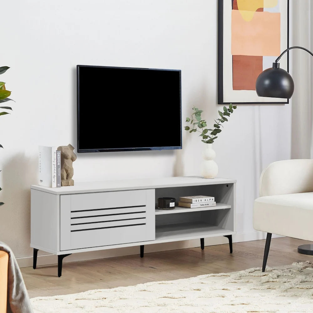 Olinda TV Stand White 120cm - Click Furniture