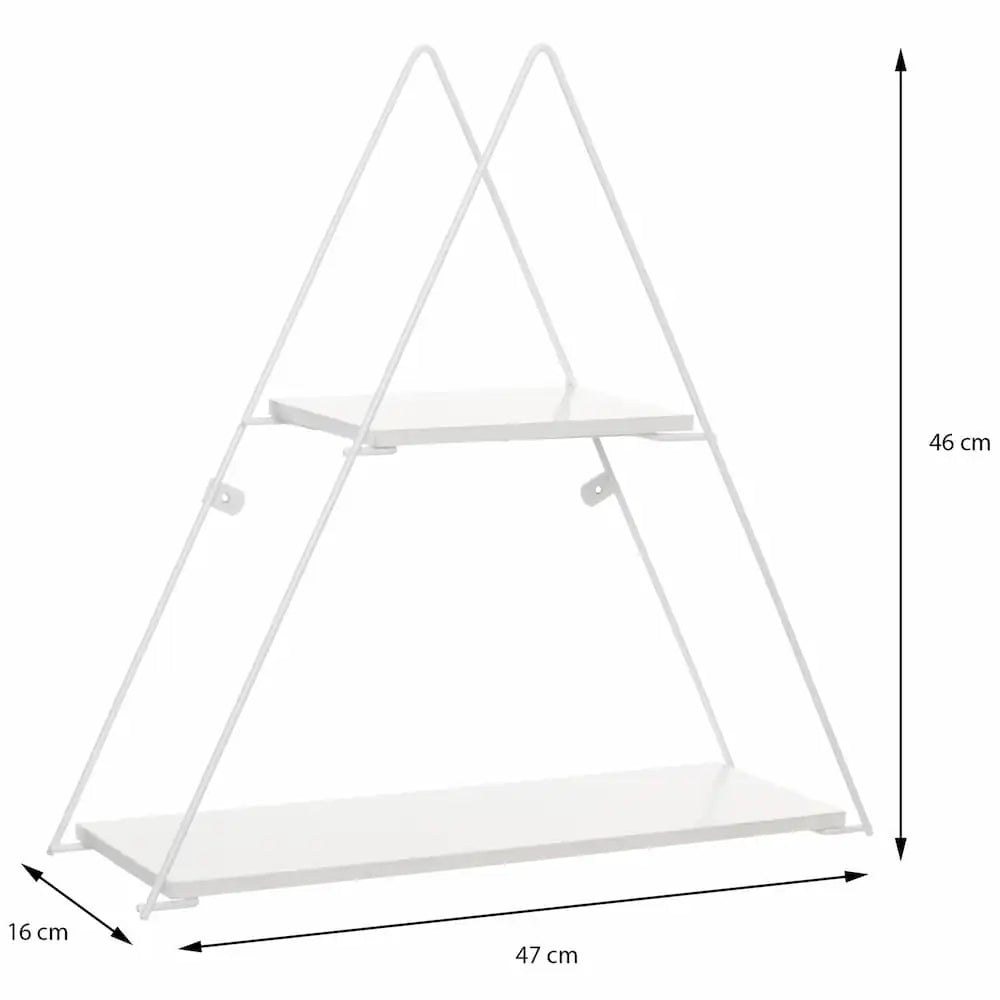 Triangular Geometric Shelf White