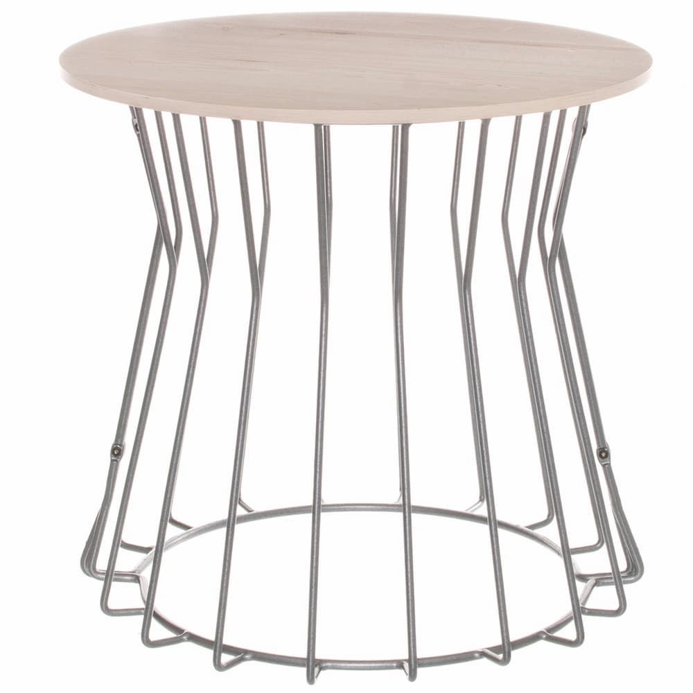 Infinity Side Table Chrome and Cream 1