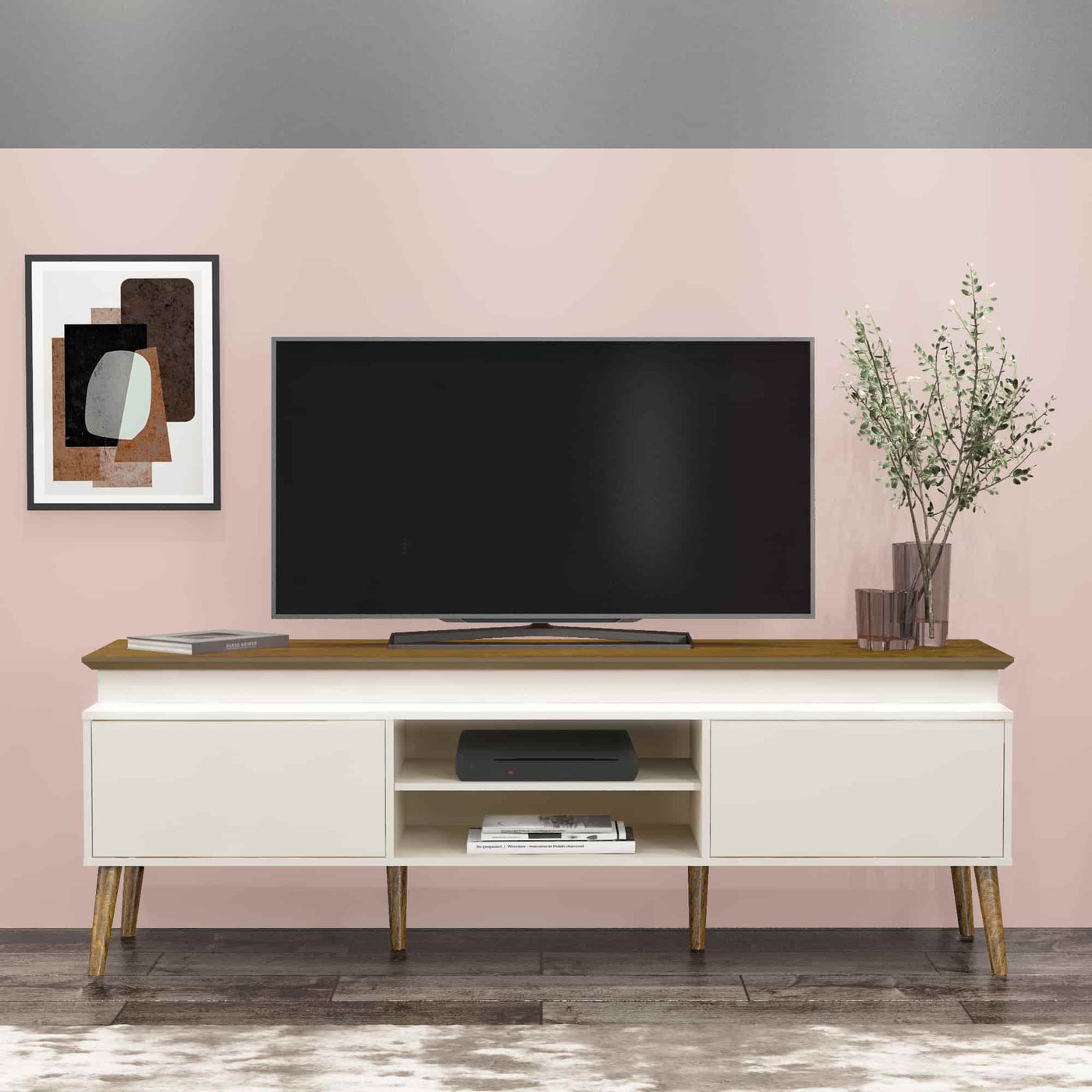 Lumina TV Stand Off White