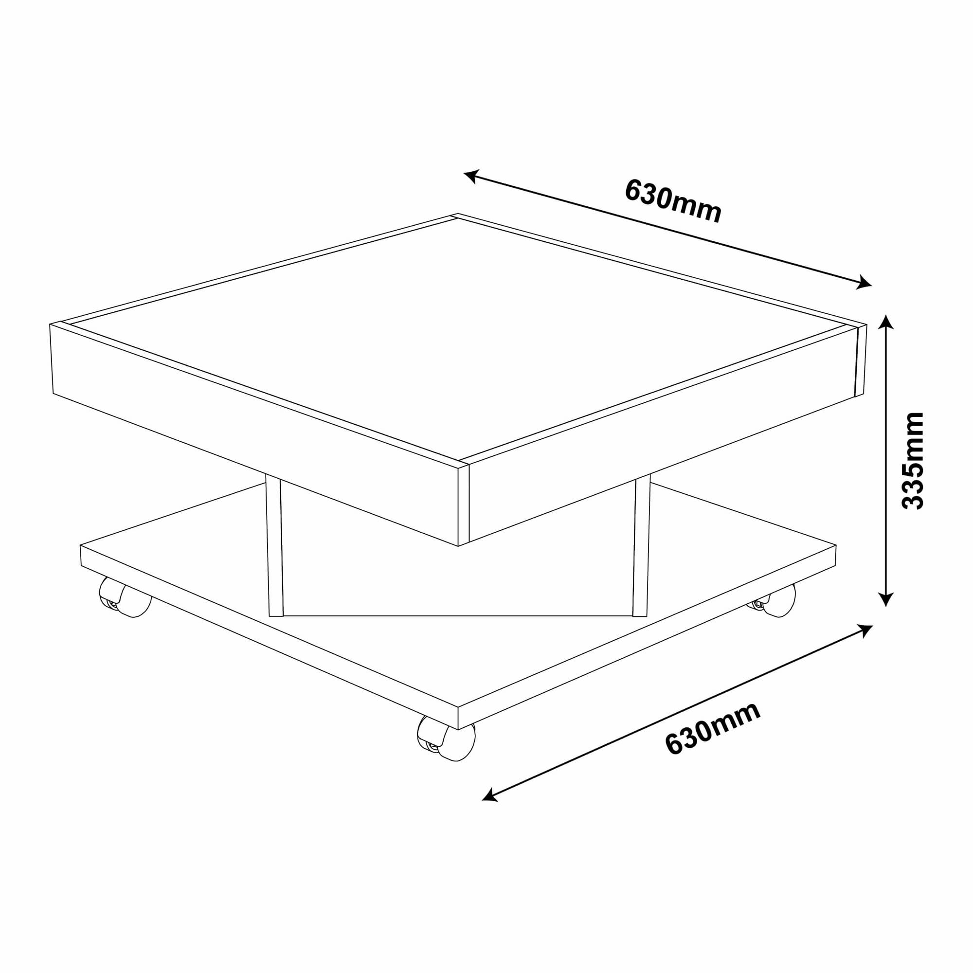 Saara Coffee Table Pine Off White 5