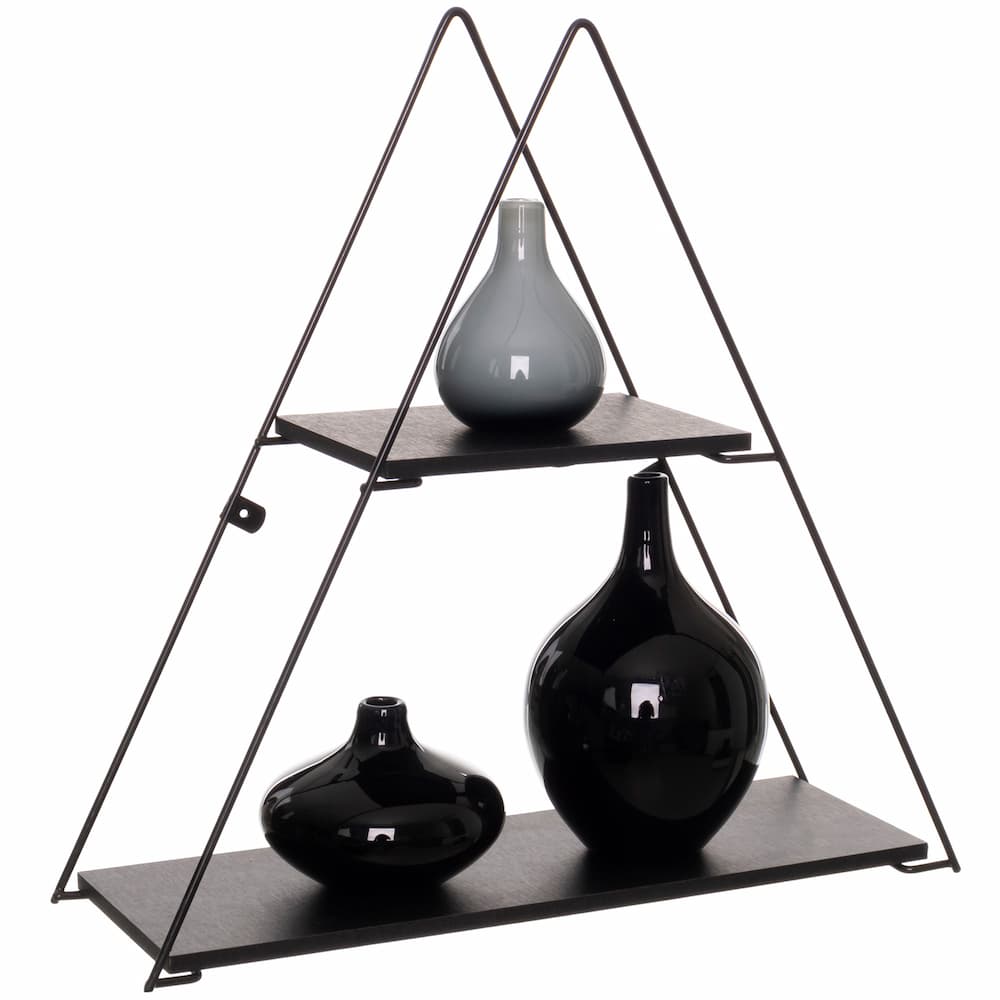 Triangular Geometric Shelf Black 2