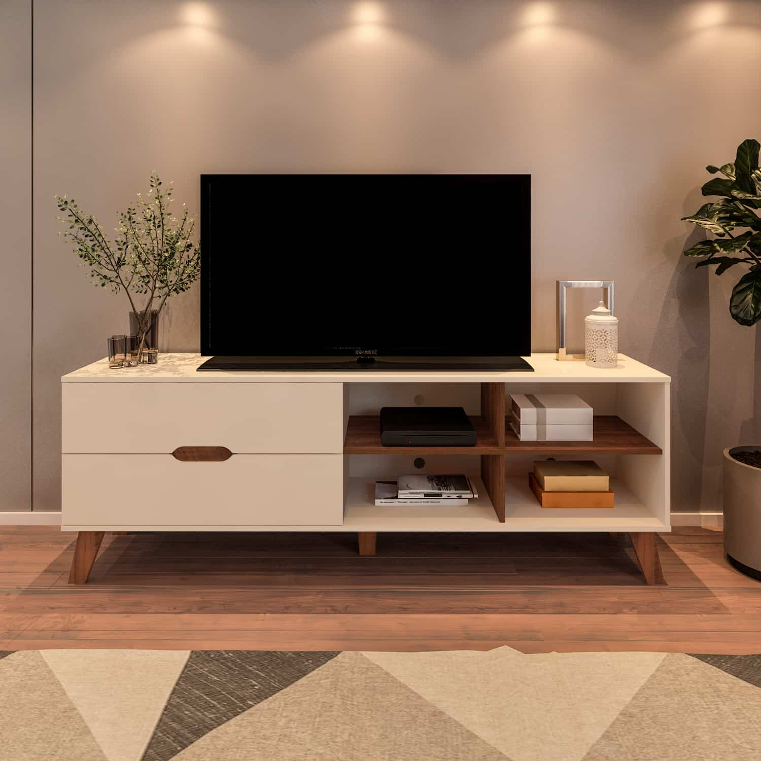 Verona cream tv stand 1