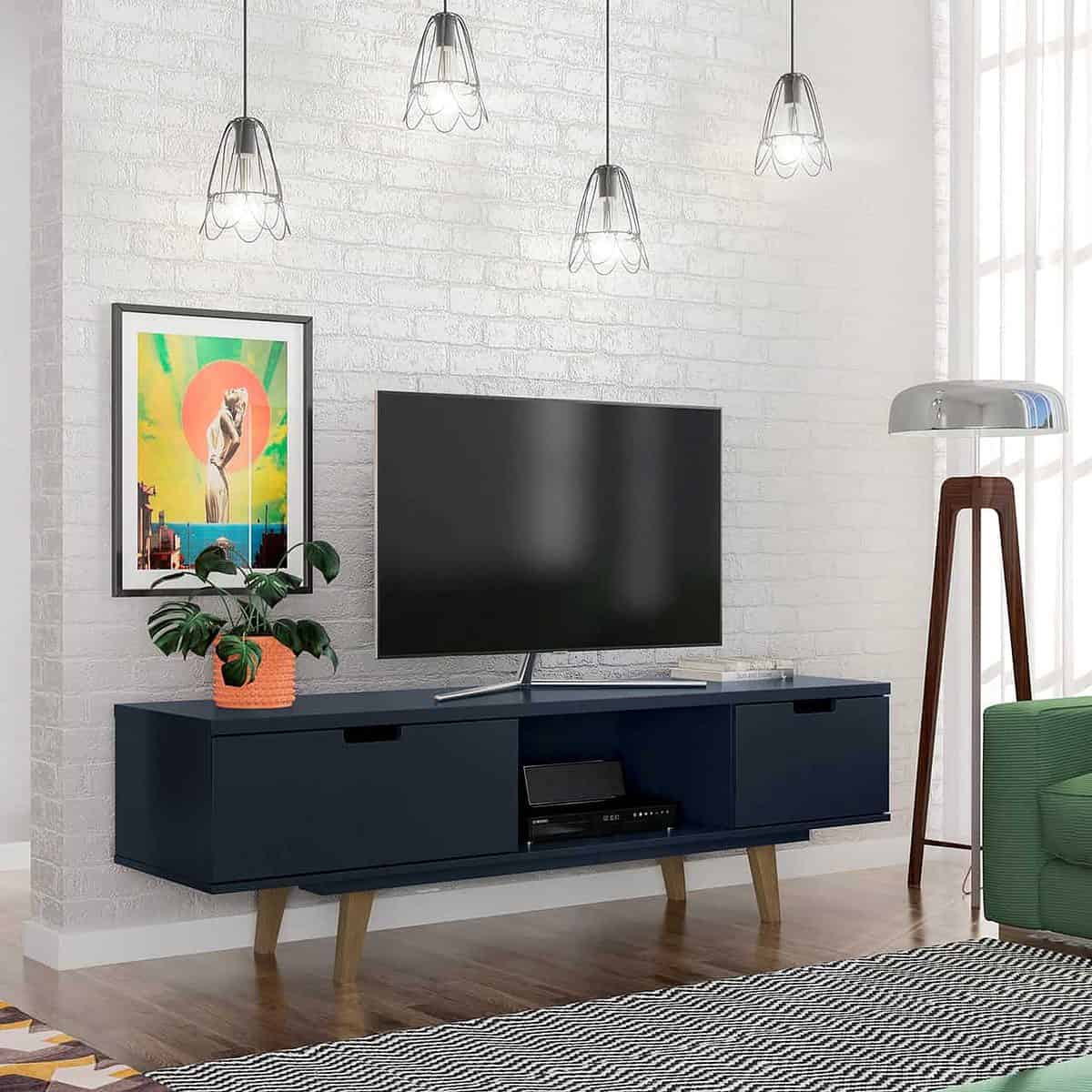 Vintage TV Stand Navy - Click Furniture
